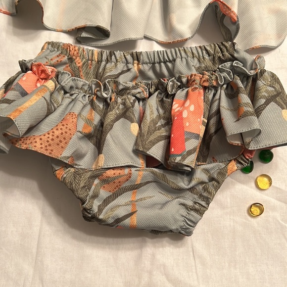 Baby girl popelin dress with bloomers - Picture 6 of 8